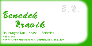 benedek mravik business card